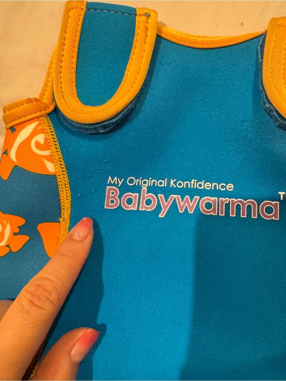 Baby Blue & Orange Swim Warm Wetsuit